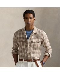 Polo Ralph Lauren - Classic Fit Geruit Linnen Overhemd - Lyst