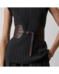 Ralph Lauren - Ralph Lauren Calfskin Wide Corset Belt - Lyst