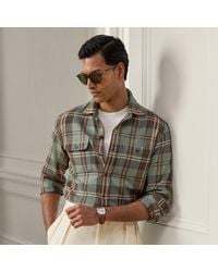 Ralph Lauren - Camicia in twill motivo scozzese - Lyst