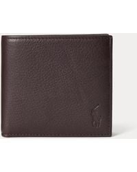 Polo Ralph Lauren - Pebbled Leather Billfold Coin Wallet - Lyst