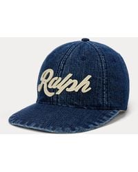 Polo Ralph Lauren - The Ralph Lauren Logo Denim Ball Cap - Lyst