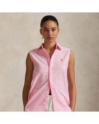 Polo Ralph Lauren - Cotton Oxford Sleeveless Shirt - Lyst