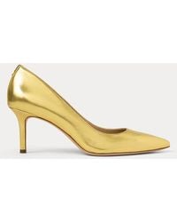 Ralph Lauren - Ralph Lauren Lanette Metallic Nappa Leather Pump - Lyst