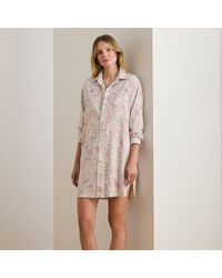 Ralph Lauren - Camisón De Dormir De Sarga Con Algodón - Lyst