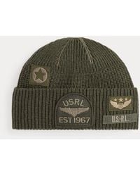Ralph Lauren - Tonal Patch Rib-Knit Watch Cap - Lyst