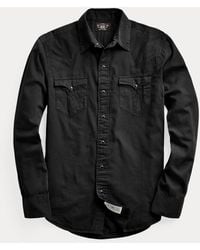 RRL - Slim Fit Twill Western Shirt - Lyst