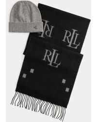 Ralph Lauren - Set Aus Schal Und Strickmütze Mit Logo - Lyst