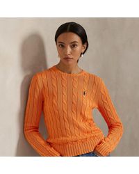 Polo Ralph Lauren - Cable-Knit Cotton Crewneck Sweater - Lyst