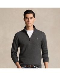 Polo Ralph Lauren - Double-knit Mesh Quarter-zip Pullover - Lyst