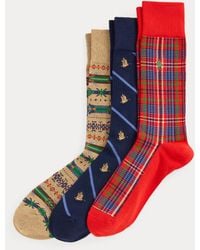 Polo Ralph Lauren - Patterned Trouser Sock 3-Pack - Lyst