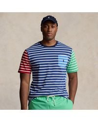 Polo Ralph Lauren - Ralph Lauren Striped Jersey Pocket T-shirt - Lyst