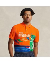 Ralph Lauren - Classic-Fit Piqué-Poloshirt mit Grafik - Lyst