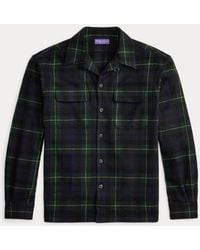 Ralph Lauren - Ralph Lauren Plaid Cashmere Camp Shirt - Lyst