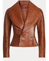Ralph Lauren Lederjacke Breanna - Braun