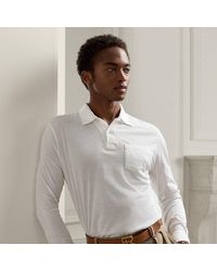 Ralph Lauren Purple Label - Ralph Lauren Lisle Pocket Long-sleeve Polo Shirt - Lyst