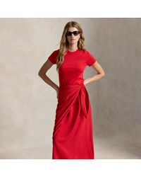 Polo Ralph Lauren - Faux-Wrap Tee Dress - Lyst