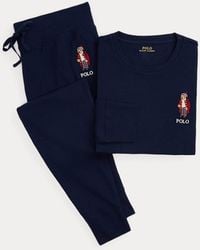 Polo Ralph Lauren - Polo Bear Waffle-knit Sleep Set - Lyst