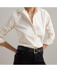 Ralph Lauren - Logo-Keeper Leather Belt - Lyst