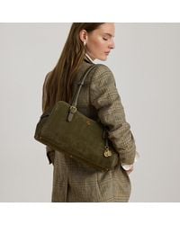 Ralph Lauren - Suede Large Marcy Zip Satchel - Lyst
