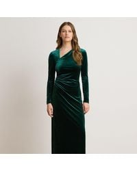 Ralph Lauren - Stretch Velvet Long-Sleeve Gown - Lyst