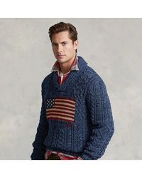 Ralph Lauren Dip-dyed Aran-knit Cotton Sweater - Size Xs for Men 