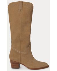 Ralph Lauren - Harpher Suede Tall Boot - Lyst