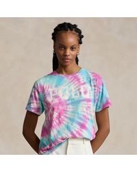 Polo Ralph Lauren - Katoenen Jersey Tie-dye T-shirt Met Logo - Lyst