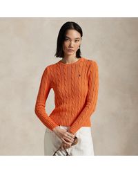 Polo Ralph Lauren - Cable-Knit Cotton Crewneck Jumper - Lyst
