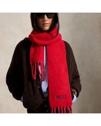 Polo Ralph Lauren - Brushed Wool-Blend Fringe Scarf - Lyst
