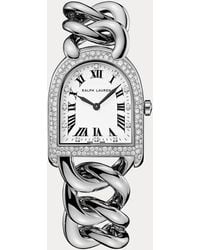 Ralph Lauren - Petite-Link Steel With Diamonds - Lyst