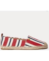 Ralph Lauren - Cameryn Iii Striped Canvas Espadrille - Lyst