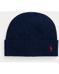 Polo Ralph Lauren - Gorro Con Lana Merino En Punto De Ochos - Lyst