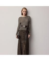 Ralph Lauren - Masina Foiled Crinkle Chiffon Skirt - Lyst