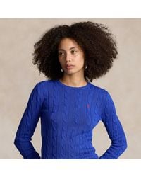 Ralph Lauren - Cable-knit Cotton Sweater - Lyst