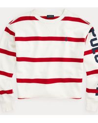 ralph lauren cropped fleece sweatshirt