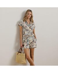 Ralph Lauren - Pantalón Corto De Lino Con Cordón - Lyst