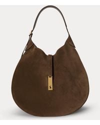 Polo Ralph Lauren - Polo Id Suede Large Shoulder Bag - Lyst