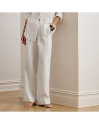 Ralph Lauren - Linen Wide-Leg Pant - Lyst