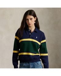 Polo Ralph Lauren - Polo Rayé À Manches Longues En Molleton - Lyst