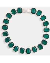 Ralph Lauren - Rhodium-Plated Stone Tennis Bracelet - Lyst