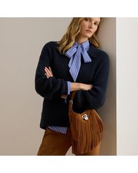 Ralph Lauren - Fringe-Trim Small Tanner Shoulder Bag - Lyst
