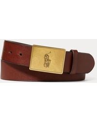 Polo Ralph Lauren - Pony Plaque Leather Belt - Lyst