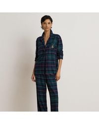 Ralph Lauren - Plaid Brushed Twill Sleep Set - Lyst