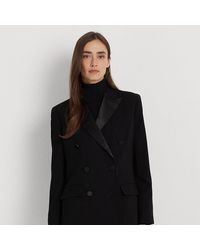 Lauren by Ralph Lauren Patch Jacquard Blazer in Black | Lyst
