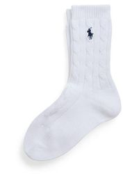 Polo Ralph Lauren - Cable-knit Crew Socks - Lyst