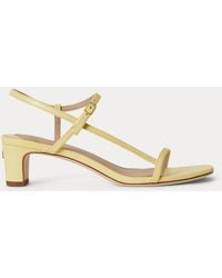 Ralph Lauren - Lainee Mid-Heel Nappa Leather Sandal - Lyst