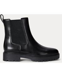 Ralph Lauren - Allyson Burnished Leather Bootie - Lyst