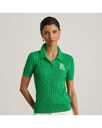 Ralph Lauren - Polo-Pullover Mit Zopfmuster - Lyst