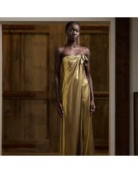 Ralph Lauren Collection - Brigitta Foiled Georgette Evening Dress - Lyst