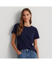 Lauren by Ralph Lauren - Camiseta de punto jersey de algodón - Lyst